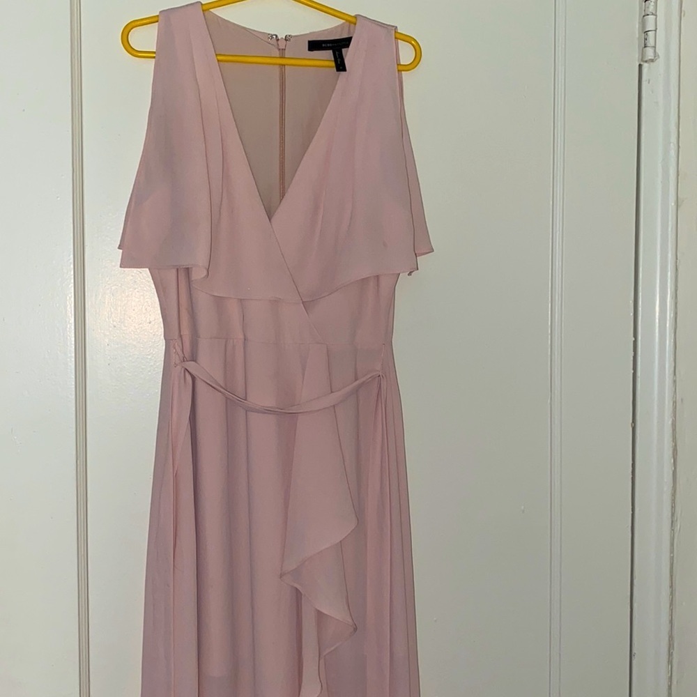 BCBG light pink long dress with slit size: 0